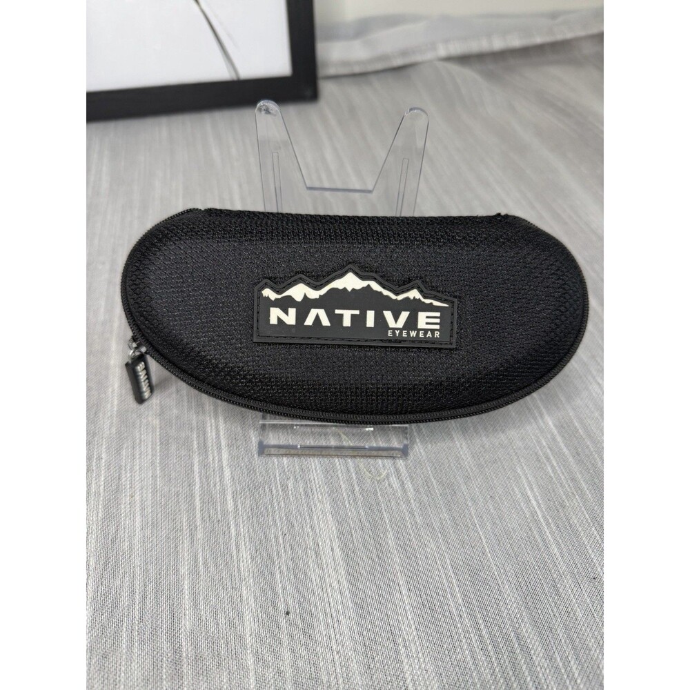 NATIVE Sunglasses Black Zipper Hard Clamshell Protective CASE ONLY